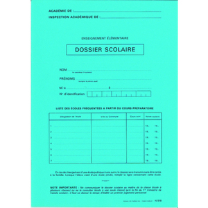 DOSSIER SCOLAIRE CP-CM2