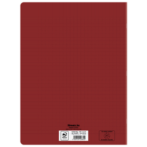 CAHIER PP RECYCLÉ 24X32 96P ROUGE