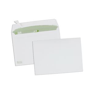 BOITE 500 ENVELOPPES 162X229  RECYCLEES BLANC 80G