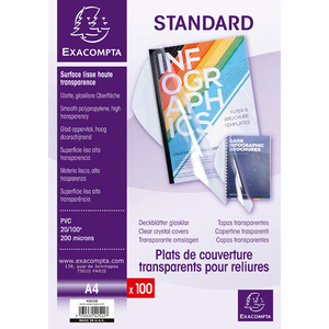 100 COUVERTURES PLASTIQUE INCOLORE 20/100EME