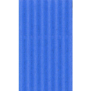 1F CARTON ONDULÉ GROSSE CANNELURE 0,70X2M BLEU