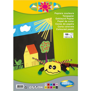 BLOC PAPIER COULEURS 100F A4 80G