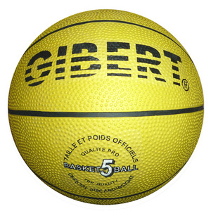 BALLON BASKET CAOUTCHOUC  T. 5 Ø 22CM