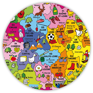 PUZZLES CARTE DE France MAGNETIQUE 93 P