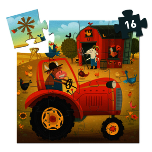 1 PUZZLE LE TRACTEUR 16 PIECES