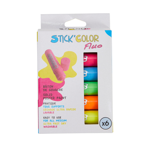 6 STICKS GOUACHE FLUO ASSORTIS