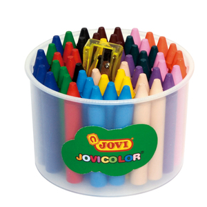 JOVI POT 60 MAXI-CRAYONS À LA CIRE COLORIS ASSORTIS