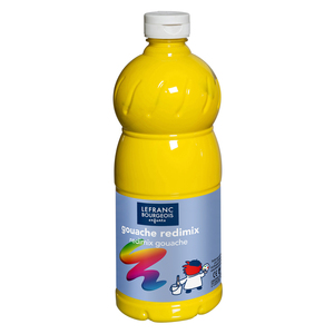 LEFRANC FLACON GOUACHE 1L JAUNE PRIMAIRE