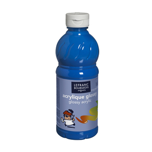 ACRYL GLOSSY FLACON 500ML CYAN