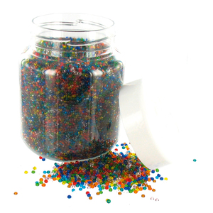 500G PERLES ROCAILLES 2,5MM TRANSPARENTES ASSORTIES