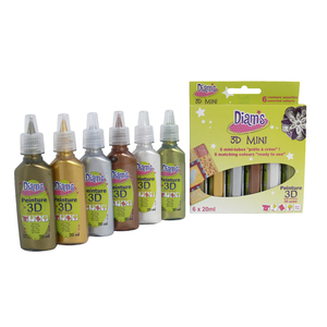 DIAMS 3D 6 FLACONS 20ML COLORIS MÉTALLISÉS