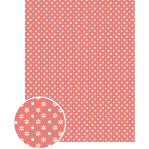 PQT 10 FEUILLLES GLUEPATCH FLEUR ROSE 30X40MM