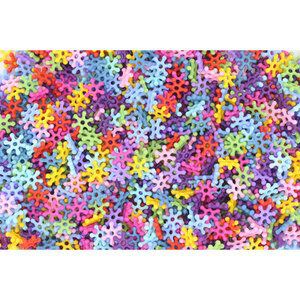 SAC 200GR PERLES PLASTIQUE FLOCONS 10MM