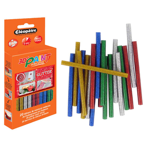 20 BATONS DE PEINTURE 3D PAILLETÉE