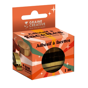 MIROIR ADHESIF FACETTE OR 5 MM