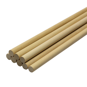 LOT 20 TOURILLONS BOIS 12MM X 33 CM COLORIS NATUREL