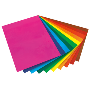 PAPIER ÉLECTROSTATIQUE TRANSPARENT POUR VITRAIL 23X33CM 10F COLORIS ASSORTIS