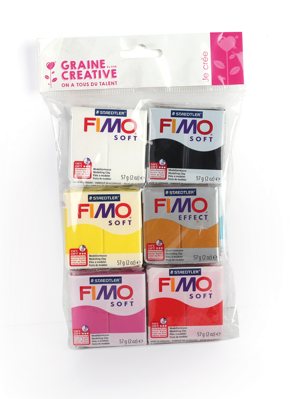 PATE A CUIRE FIMO SOFT LOT DE 10 PAINS 57GR ASS K750979 Galerie 64